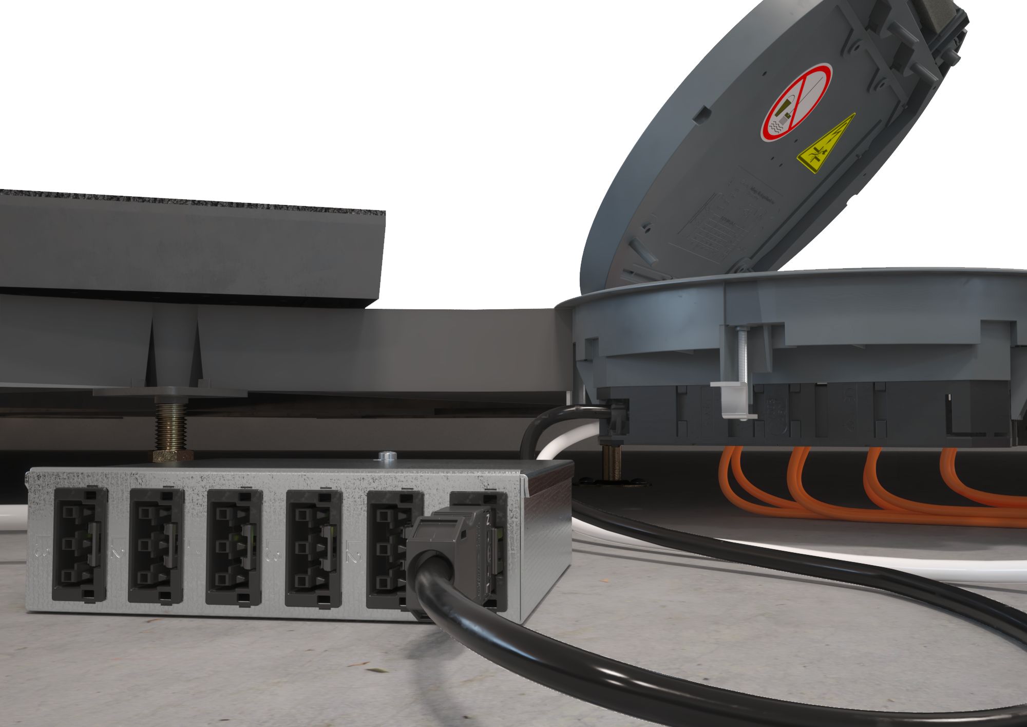 Plugin installation technology in underfloor systems OBO