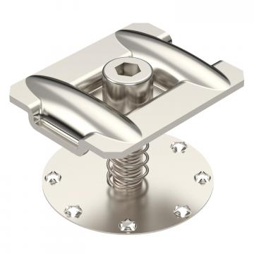 Borne intermédiaire à ressort pour montage de module PV