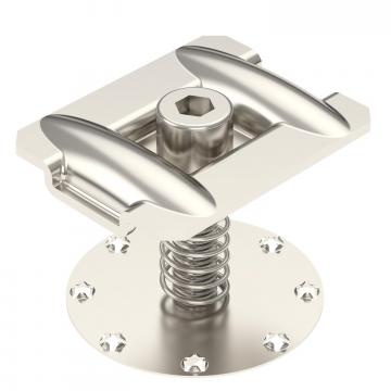 Borne intermédiaire à ressort pour montage de module PV