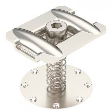 Borne intermédiaire à ressort pour montage de module PV