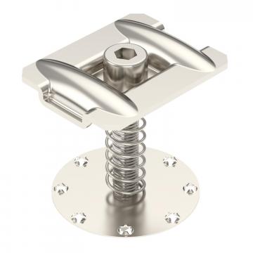 Borne intermédiaire à ressort pour montage de module PV