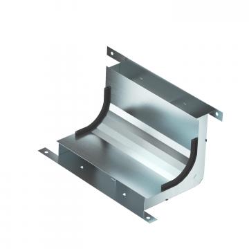 Coude vertical, à 2 compartiments, hauteur de goulotte 28 mm