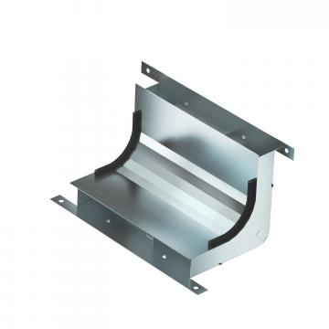 Coude vertical, à 2 compartiments, hauteur de goulotte 38 mm