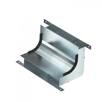 Coude vertical, à 2 compartiments, hauteur de goulotte 48 mm