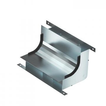 Coude vertical, à 3 compartiments, hauteur de goulotte 58 mm