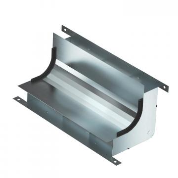 Coude vertical, à 3 compartiments, hauteur de goulotte 58 mm