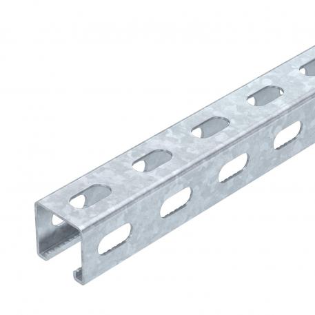 Rail de montage, MS4141, largeur de fente 22 mm, FT, perforation latérale 3000 | 41 | 41 | 2 | galvanisé à chaud par trempage