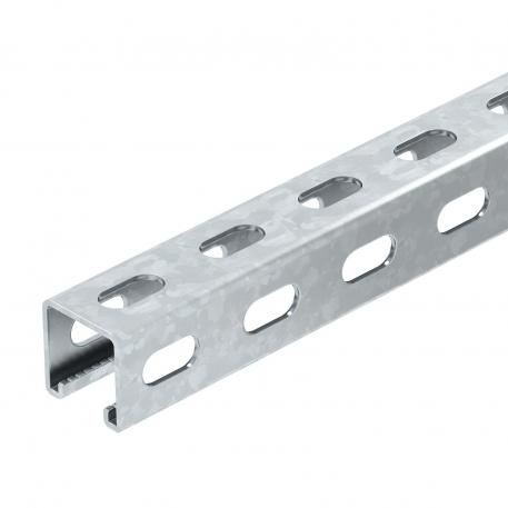 Rail de montage, MS4141, fente 22 mm, FS, perforation latérale 1000 | 41 | 41 | 2 | galvanisé par bande