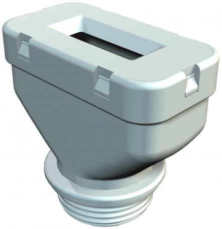 Presse-étoupe pour câbles plats, filetage PG, modèle carré 30 | 33 | 6 | 8 | Pg 21