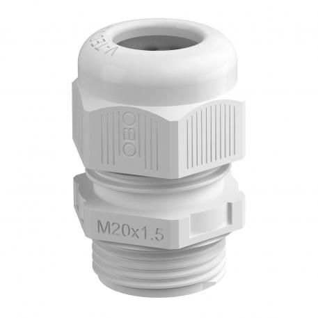 Presse-étoupe à écrou borgne, filetage métrique, résistant aux UV, gris clair  |  | M12 x 1,5 | non | gris clair