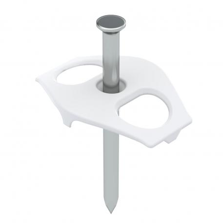 Plaquette de fixation à clou, avec clou