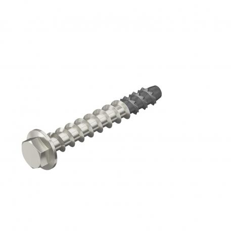 Vis d'ancrage hexagonale MMS-plus SS 10x75, avec rondelle pressée, en acier inoxydable A4 75 | 10x75 | 8 | 19 | 13 | hexagonale