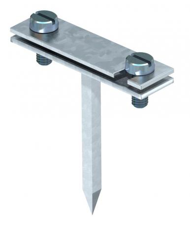 Clip à écarteur pour méplat, avec pointe carrée