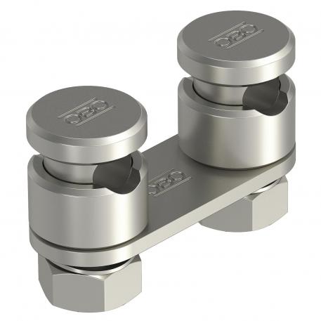 Borne pour Rd 8-10 mm, double, avec patin de pression