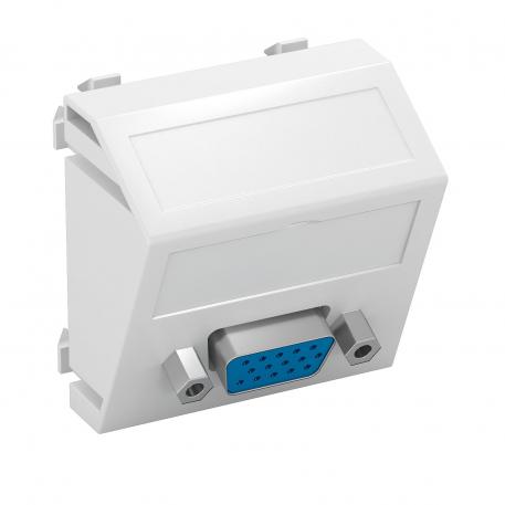 Prise VGA, 1 module, sortie oblique, comme raccord à vis