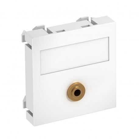 Prise miniport, 1 module, sortie droite, avec raccord soudé