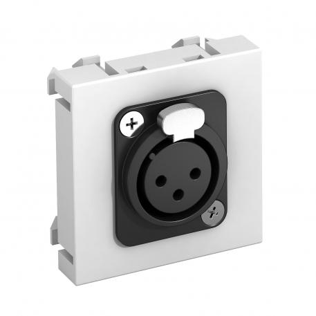 Raccord XLR, 1 module, sortie droite, prise à 3 pôles, comme raccord soudé