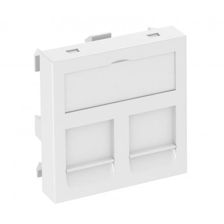 Support informatique, 1 module, sortie droite, type RM oui | blanc pur; RAL 9010