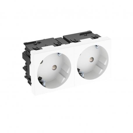 Prise de courant 33°, Connect 45, contact de protection, double