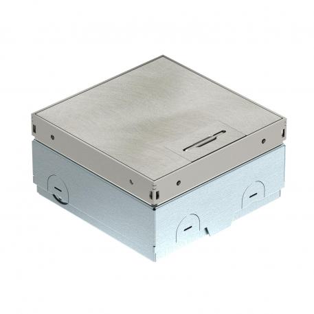 Prise de sol UDHOME-ONE, sans évidement pour l’insertion du revêtement de sol, équipement libre, acier inoxydable, plaque décorative : Angelhair