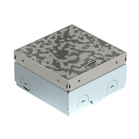 Prise de sol UDHOME-ONE, sans évidement pour l’insertion du revêtement de sol, équipement libre, acier inoxydable, plaque décorative : Spots