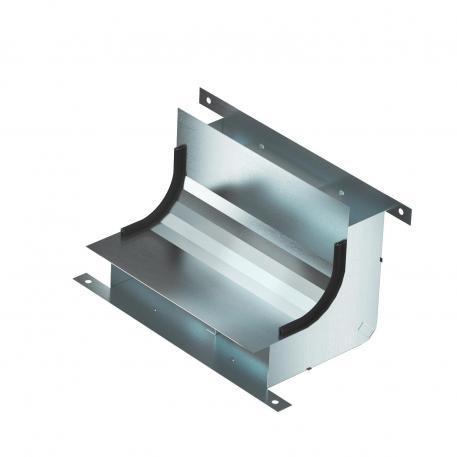 Coude vertical, à 2 compartiments, hauteur de goulotte 58 mm