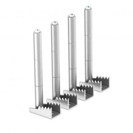 Quatre équerres de fixation pour GES dans des planchers jusqu'à 85 mm d'épaisseur