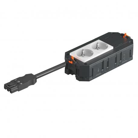 UTC3 W avec 2 prises de courant à contact de protection, blanc