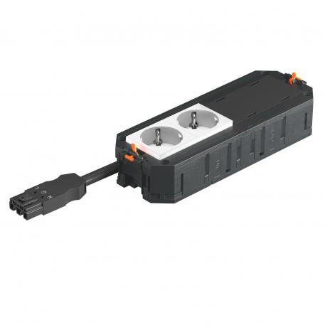 UTC4 W avec 2 prises de courant à contact de protection, blanc