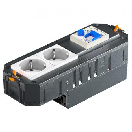 UTC4 FI W avec 2 prises de courant à contact de protection et FI/LS