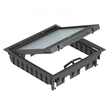 Boîtier de sol GES9-3B avec poignée étrier 5 | 9 | poignée étrier | noir graphite ; RAL 9011