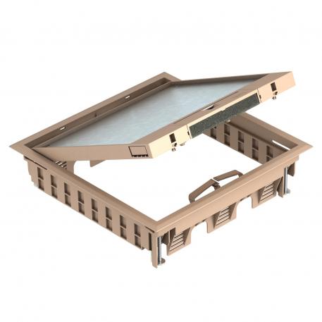 Boîtier de sol GES9-3B avec poignée étrier 5 | 9 | poignée étrier | beige gris ; RAL 1019