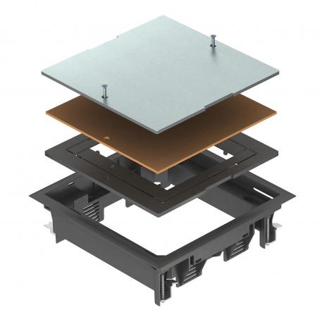 Plaque d'inspection ZES4 5 | 10 | 4 | noir graphite ; RAL 9011