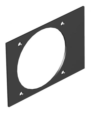 Plaque de support d'appareillage Telitank T4B, ouverture de montage pour appareillage CEE avec mode de fixation 60