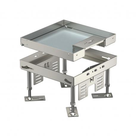 Cassette réglable en hauteur avec sortie de cordon, RKSN, taille nominale 4, 2e génération, acier inoxydable