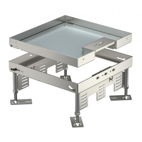 Cassette réglable en hauteur avec sortie de cordon, RKSN, taille nominale 9, 2e génération, acier inoxydable